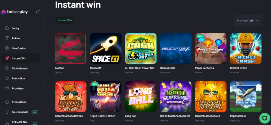 BetandPlay Casino Games